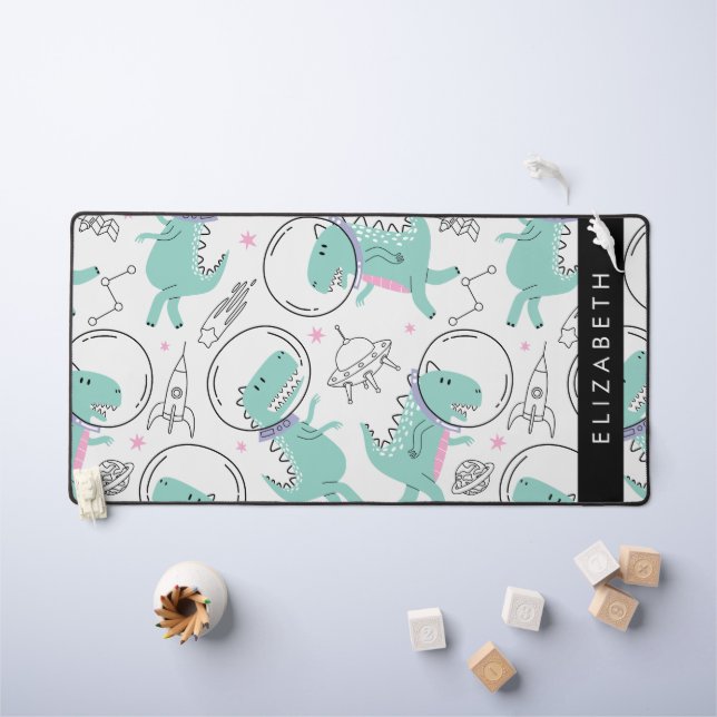 Dinosaures Spatiaux, Dinosaures Mignons, Étoiles,  (Tableau pour enfants)