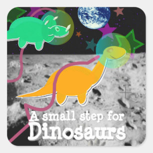 Dinosaures sur les Stickers Lune