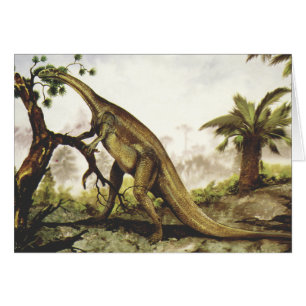 Dinosaures Vintage, Plateosaurus Paissant sur les 