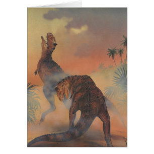 Dinosaures vintages, Carnotaurus rugissant dans la