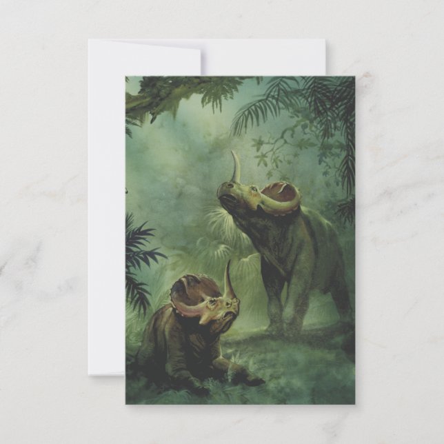 Dinosaures vintages, Centrosaurus dans la jungle (Devant)