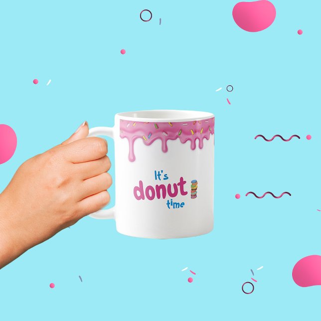 Dinuts Pink Frosting Sprinkts Drip Coffee Mug (Créateur téléchargé)