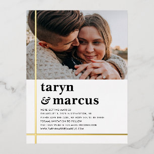 D'invitation À Feuilles D'aluminium Chemin croisé FOIL Enregistrer la carte postale Da