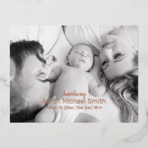 D'invitation À Feuilles D'aluminium Élégant script Foil noir & blanc carte postale de 