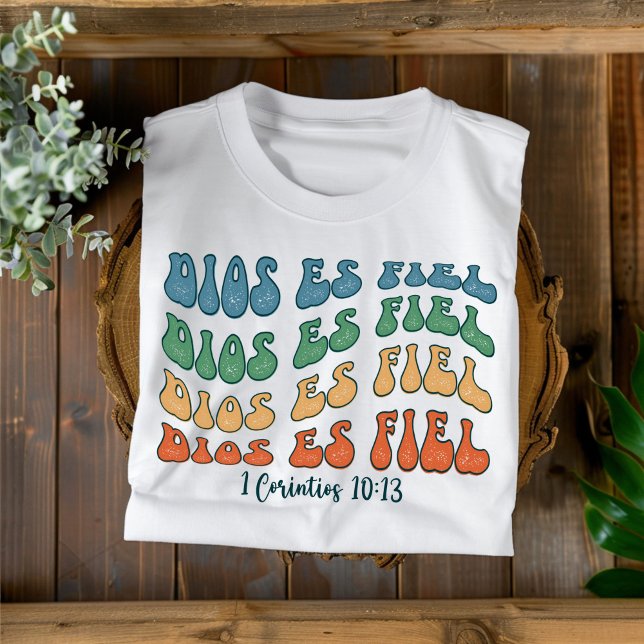 Dios Es Fiel Détaché Chrétien Espagnol T-Shirt (Créateur téléchargé)