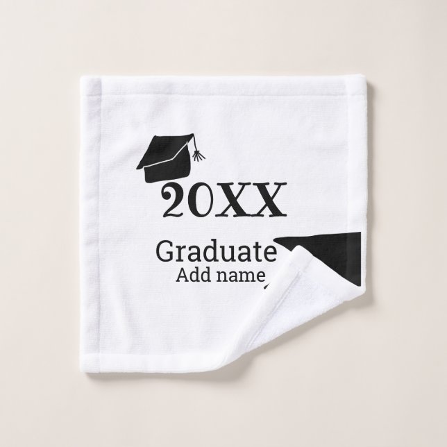 Diplômé 20XX graduation casquette simple minimalis (Gant de toilette)