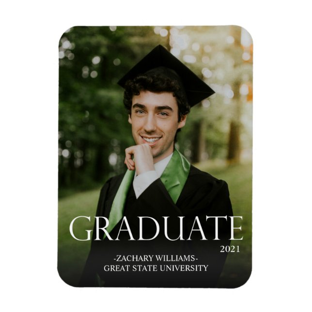 Diplômé 3M et graduation photo Magnet Darker (Vertical)