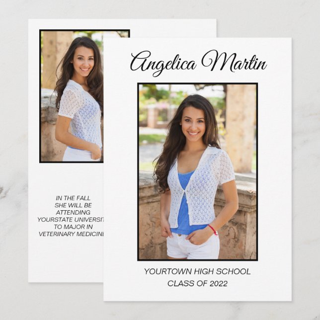 Diplôme blanc 3 Classe photo 20XX (Devant / Derrière)