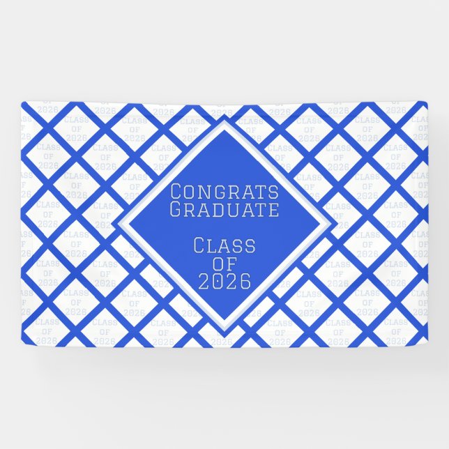 Diplômé Bleu et Blanc | Bannière 2026 (Horizontal)