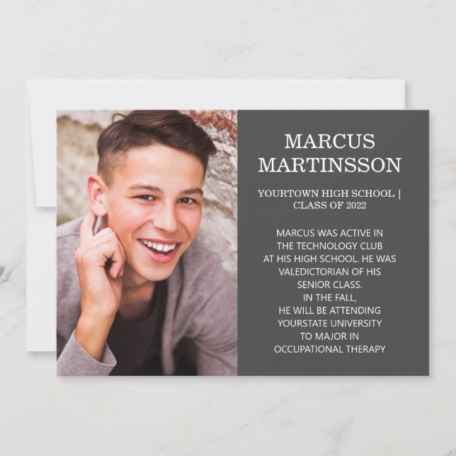 Diplôme Brown 2 faces 3 Faire-part photo (Devant)