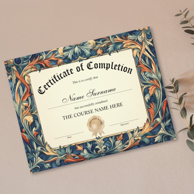Diplôme Certificat d'achèvement Cours d'attributio (Créateur téléchargé)