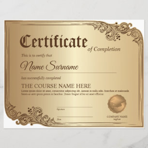 Diplôme Certificat de participation Prix