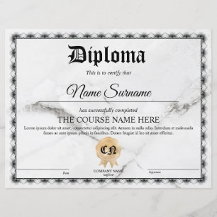 Diplôme Certificat de participation Prix