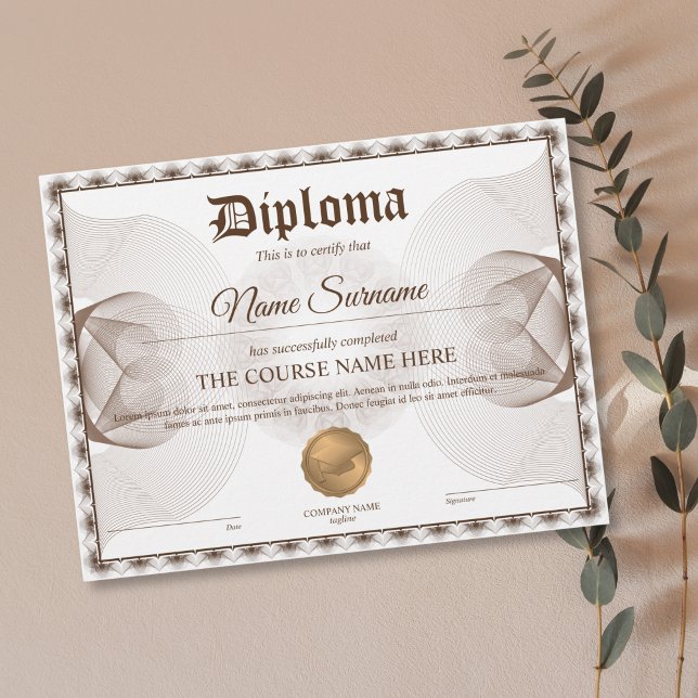 Diplôme Certificat de participation Prix (Créateur téléchargé)