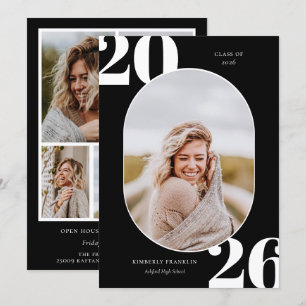 Diplôme de cadre photo arrondi de classe supérieur