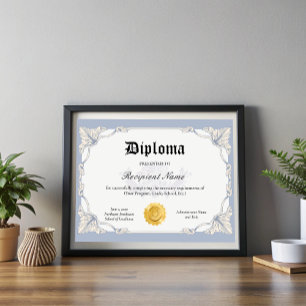 Diplôme de diplôme modifiable Certificat de diplôm