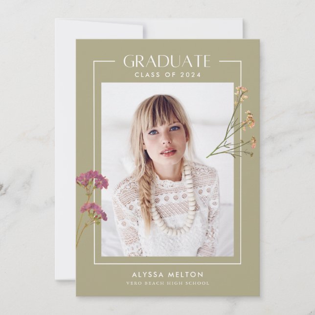 Diplôme de Fleur sauvage de lycée (Devant)