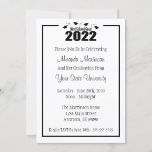 Diplômé de la Faculté de Médecine 2022 Invitation