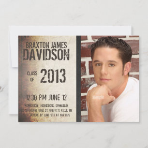 Diplôme de photo de style graffiti grunge brut