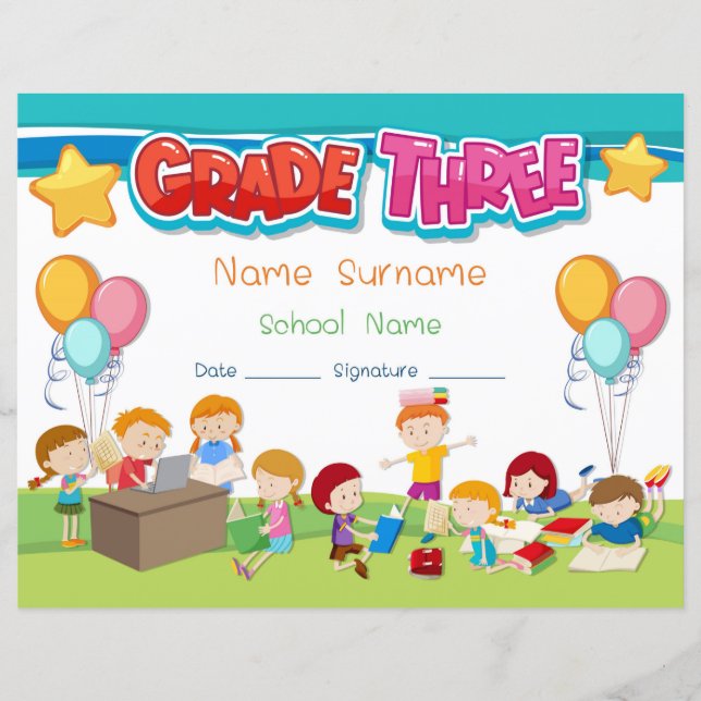 Diplôme de troisième année (Devant)