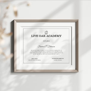 Diplôme d'école familiale Blanc moderne