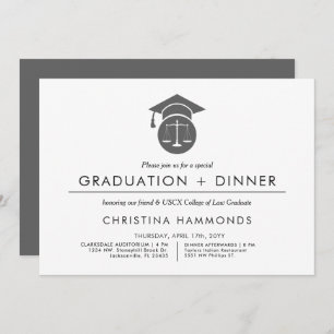 Diplôme d'études de droit Invitation minimaliste