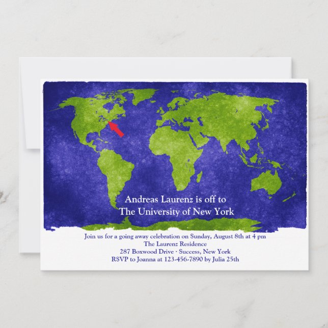 Diplôme d'études mondiales/Éloignement Invitations (Devant)