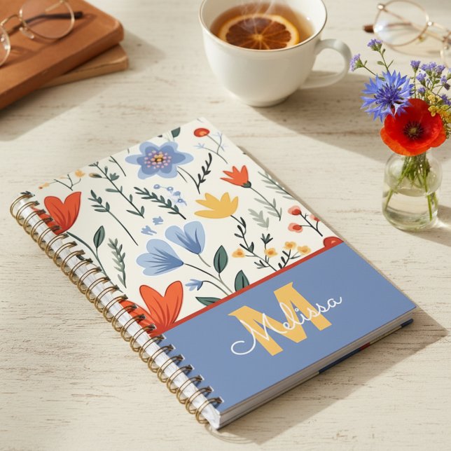 Diplômé Fleur Sauvage Botanique Floral (Colorful wildflower planner for graduation — perfect gift idea for students or teachers)