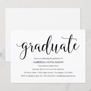 Diplômé Invitation de la partie de graduation de