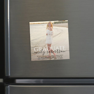 Diplômé Moderne Modèle photo Magnet simple