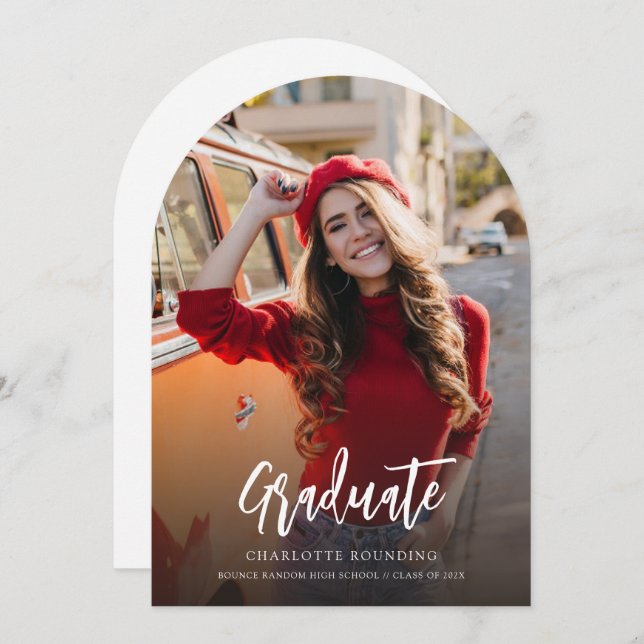 Diplôme photo 2025 Faire-part minimaliste (Devant / Derrière)