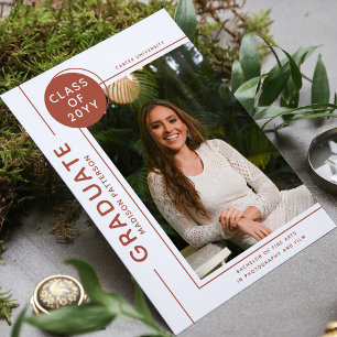 Diplôme photo Script moderne Terracotta