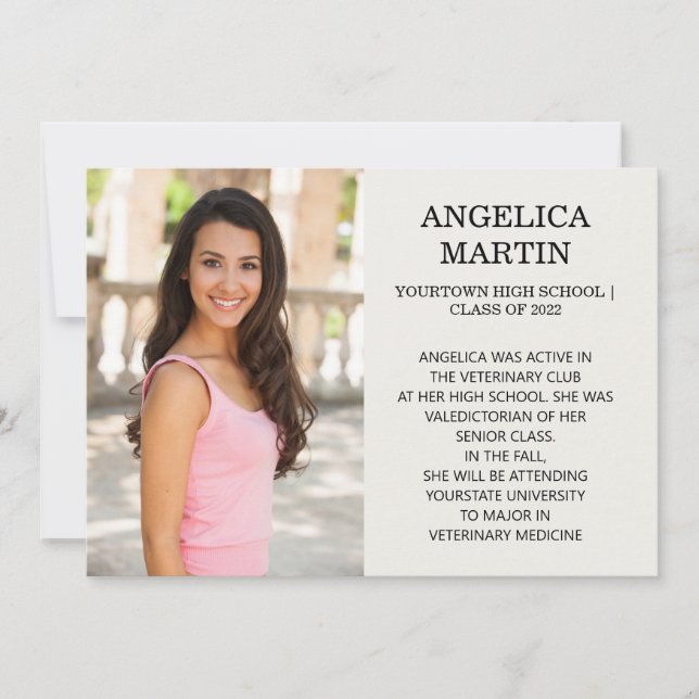 Diplôme recto-verso 3 Détails photo Faire-part (Devant)