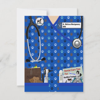 Diplôme Vétérinaire Faire-part En Bleu Motif
