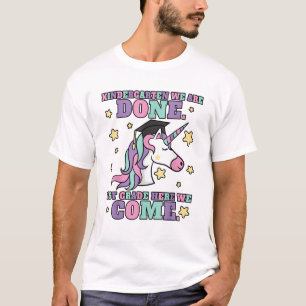Diplômée de maternelle fille T-Shirt Licorne Magiq