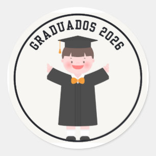 Diplômés 2026 Autocollant de fin d'études mignon \