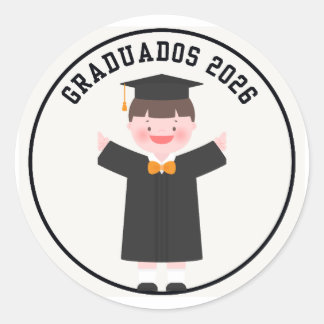 Diplômés 2026 Autocollant de fin d'études mignon \