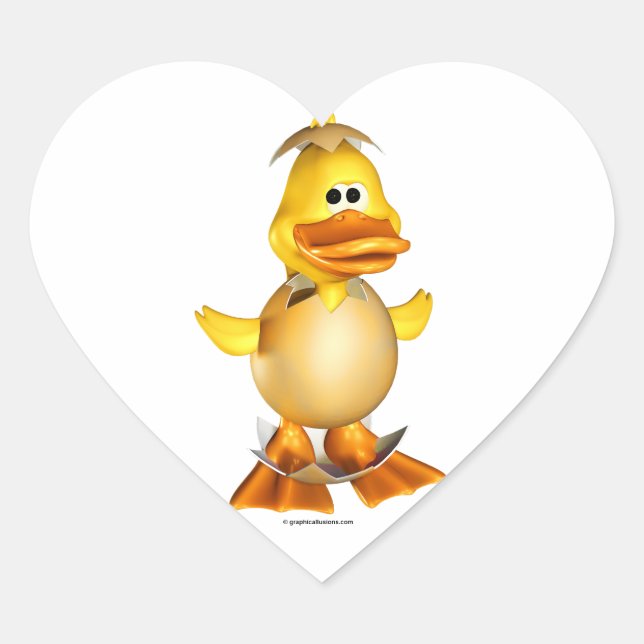 Dippy the Duckling Heart-Shaped Stickers (Devant)