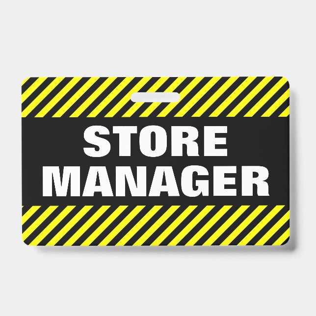 "DIRECTEUR DE MAGASIN" + Badge à rayures noires et (Avant)