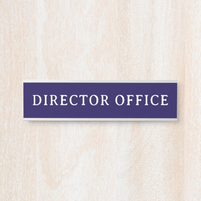 DIRECTEUR | Plaque de porte moderne professionnell (Devant)