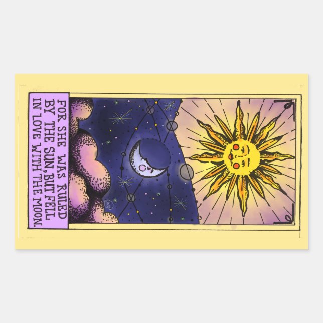 Dirigé par le Soleil/In Love avec le Sticker Lune (Devant)