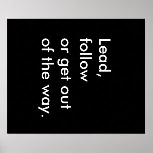 Diriger, suivre ou sortir du chemin Poster