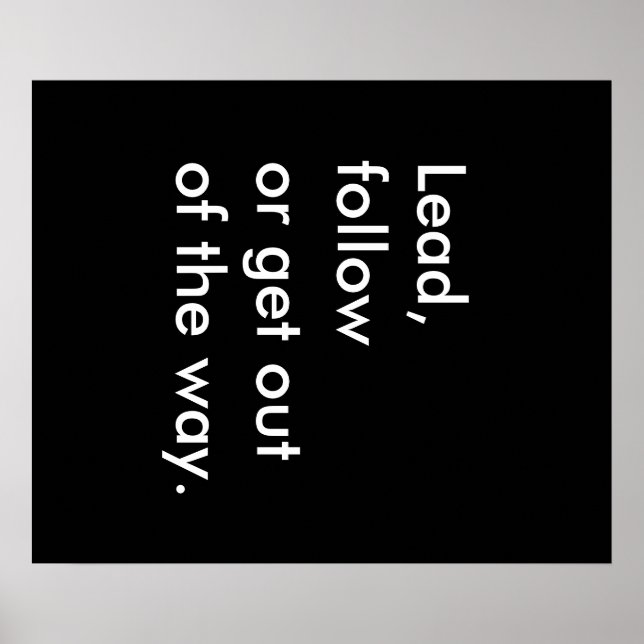 Diriger, suivre ou sortir du chemin Poster (Devant)