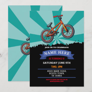 Dirt Bike Anniversaire Invitation équitation Mud F
