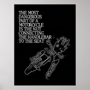 Dirt Bike Nut Motocross Drôle Poster Humour