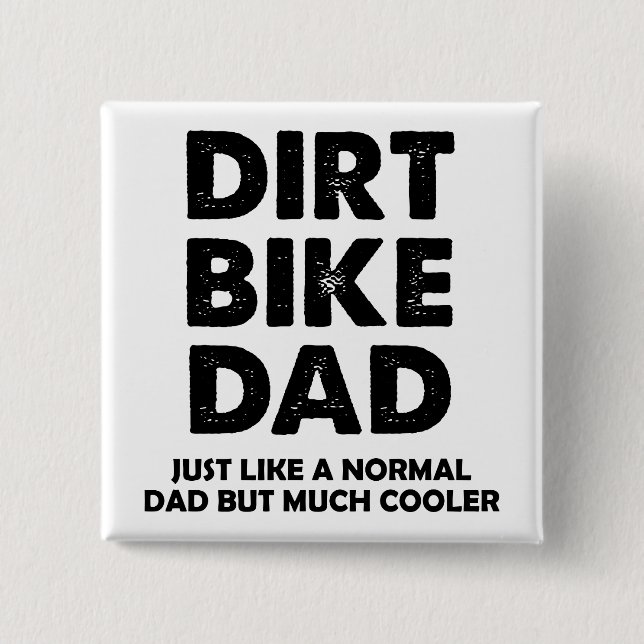 Dirt Bike Papa Drôle Motocross Bouton Badge Pin (Devant)