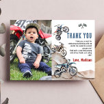 Dirt Bike Race Boy Birthday Photo Carte de remerci<br><div class="desc">Dirt Bike Race Boy Birthday Photo Carte de remerciements</div>