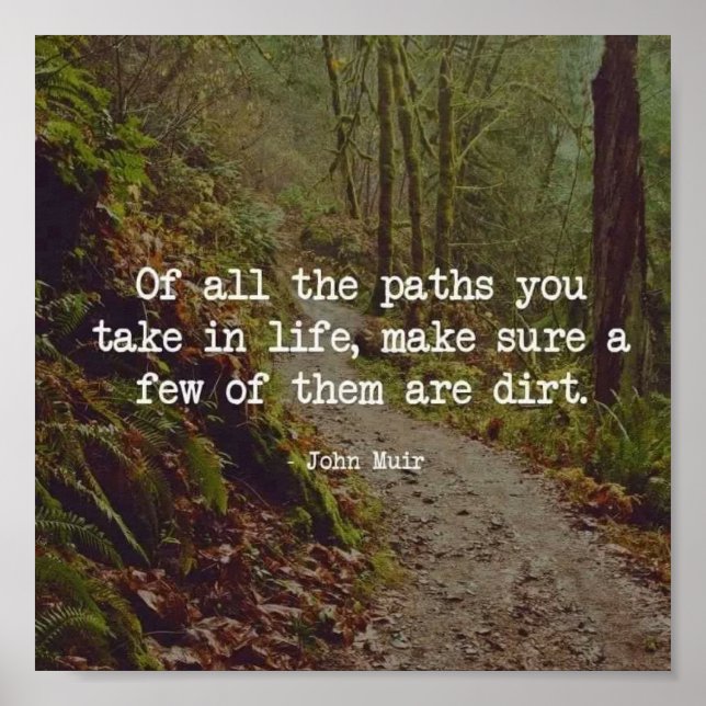 Dirt Road Quote Poster Art (Devant)