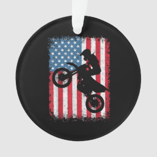 Dirt Vélo Drapeau Américain Motocross Vélo Hommes