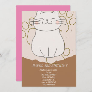 Dirty 3e année Troisième anniversaire Invitation